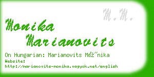 monika marianovits business card